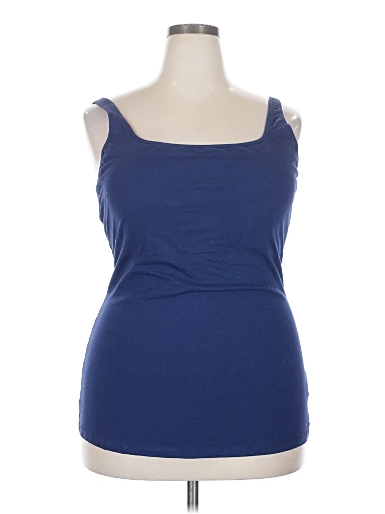 Charmo Tank Top Blue Strapless Neckline Tops