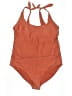 Kona Sol 100% Polyester Orange Bodysuit Size 24W - photo 1