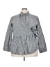 Suzanne Betro Houndstooth Gray 3/4 Sleeve Blouse Size 4X - photo 1