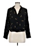 Rails Animal Print Black Long Sleeve Blouse Size M - photo 1