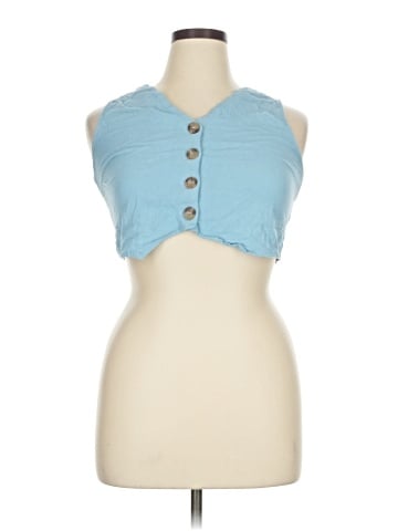 Cider Sleeveless Button-Down Shirt (view 1)