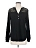 Express 100% Polyester Black Long Sleeve Blouse Size S - photo 1