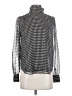 Ann Taylor Houndstooth Silver Long Sleeve Blouse Size XS - photo 1