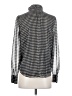 Ann Taylor Houndstooth Silver Long Sleeve Blouse Size XS - photo 2