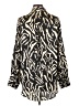 American Bling 100% Polyester Animal Print Black Long Sleeve Blouse Size L - photo 2
