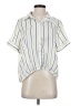 Unbranded Stripes Yellow Short Sleeve Blouse Size S (estimated) - photo 1