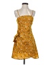 Unbranded 100% Polyester Yellow Orange Casual Dress Size XS - photo 1