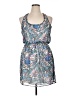 Eyeshadow 100% Polyester Paisley Blue Casual Dress Size XL - photo 1