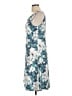Perceptions Floral Teal Casual Dress Size L - photo 5