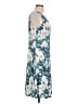 Perceptions Floral Teal Casual Dress Size L - photo 4