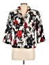 Jackie Jon 100% Polyester Print Ivory Jacket Size 8 - photo 1