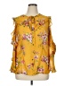 impulsive 100% Polyester Yellow 3/4 Sleeve Blouse Size XL - photo 1