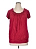 I.N. Studio Red Short Sleeve T-Shirt Size 1X - photo 1