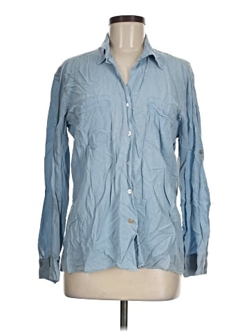 Just Living Long Sleeve Button-Down Shirt (view 1)