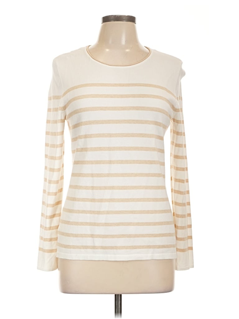 Pre-owned J. Mclaughlin Pullover Sweater In White