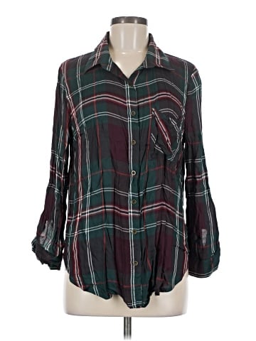 Faded Glory 3/4 Sleeve Button-Down Shirt (view 1)