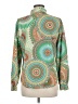 Unbranded 100% Polyester Paisley Green Long Sleeve Blouse Size M - photo 2