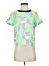 Topshop Green Short Sleeve Top Size 2 - photo 1