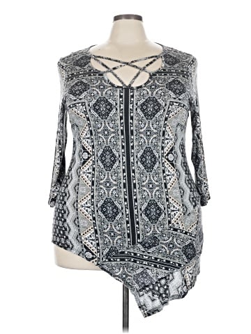 One World 3/4 Sleeve Blouse (view 1)