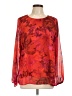 Anne Klein 100% Polyester Red Long Sleeve Blouse Size L - photo 1