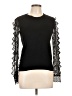 Calligraphie Black Long Sleeve Top Size M - photo 1