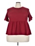 Unbranded Burgundy Red Short Sleeve Top Size 2X - photo 1
