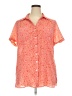 Elementz 100% Polyester Orange Short Sleeve Blouse Size 2X - photo 1