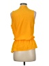MICHAEL Michael Kors 100% Polyester Yellow Sleeveless Blouse Size M - photo 2