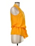 MICHAEL Michael Kors 100% Polyester Yellow Sleeveless Blouse Size M - photo 4