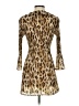 Sunny Leigh 100% Polyester Animal Print Tan Cocktail Dress Size S - photo 2