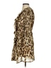 Sunny Leigh 100% Polyester Animal Print Tan Cocktail Dress Size S - photo 5