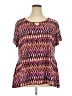 Avenue Purple Short Sleeve Blouse Size 22 - 24 Plus - photo 1