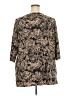 Woman Within Floral Black Brown 3/4 Sleeve Blouse Size 22 (1X) - photo 2