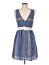 Everly 100% Polyester Argyle Blue Cocktail Dress Size M - photo 2