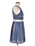 Everly 100% Polyester Argyle Blue Cocktail Dress Size M - photo 4
