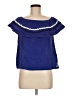 Gibson 100% Cotton Blue Short Sleeve Blouse Size M - photo 1