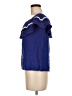 Gibson 100% Cotton Blue Short Sleeve Blouse Size M - photo 5