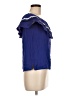 Gibson 100% Cotton Blue Short Sleeve Blouse Size M - photo 4