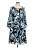 Ninety 100% Polyester Print Blue Casual Dress Size M (estimated) - photo 1