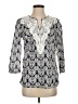 Talbots 100% Cotton Blue 3/4 Sleeve Blouse Size XS - photo 1