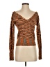Open Edit Orange Long Sleeve Top Size XS - photo 1