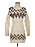 Shrinking Violet Chevron-herringbone Ivory Casual Dress Size S - photo 1