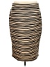 Double Click Stripes Tan Ivory Casual Skirt Size 13 - photo 1