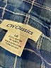 CW Classics 100% Cotton Plaid Blue Long Sleeve Button-Down Shirt Size L - photo 7
