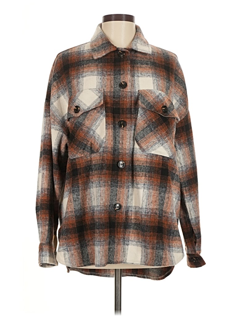 Pre-owned Timing Fleece Jacket In Brown