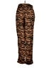Plush 100% Polyester Animal Print Orange Casual Pants Size XS - photo 2