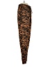 Plush 100% Polyester Animal Print Orange Casual Pants Size XS - photo 4