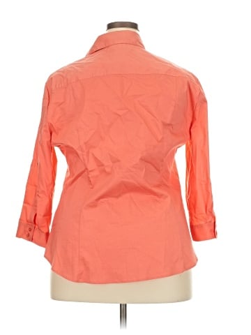 New York & Company 3/4 Sleeve Button-Down Shirt (view 2)