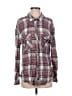 Rails 100% Rayon Plaid Pink Burgundy Long Sleeve Button-Down Shirt Size S - photo 1