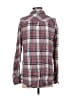 Rails 100% Rayon Plaid Pink Burgundy Long Sleeve Button-Down Shirt Size S - photo 2